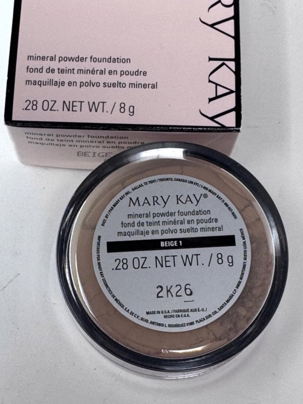 Mary Kay Mineral Powder Foundation BEIGE 1  NEW old Stock - Picture 3 of 3